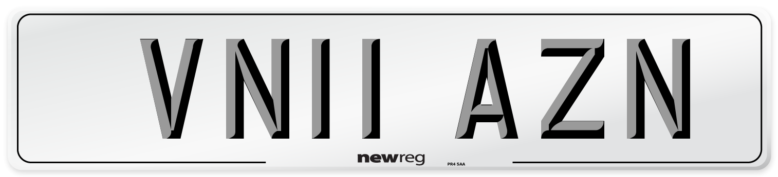 VN11 AZN Number Plate from New Reg
